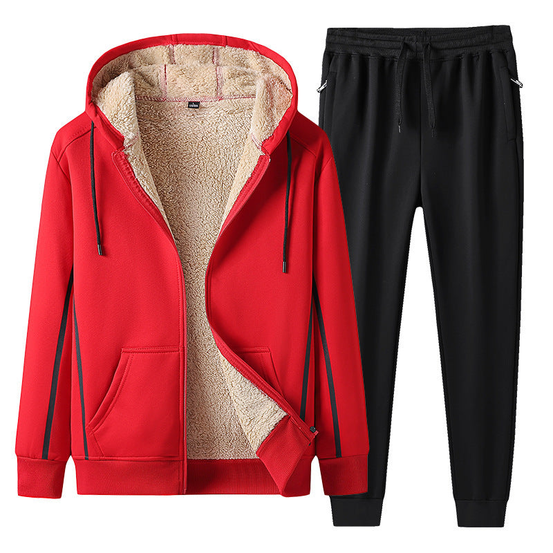 Herren Sportanzug 2-teilig – Freizeit Trainingsanzug mit Shorts