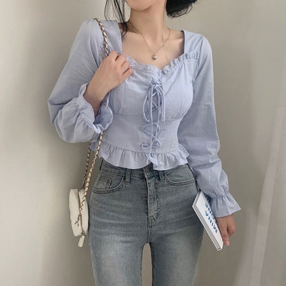 Retro Minority Einfache Bluse für Damen