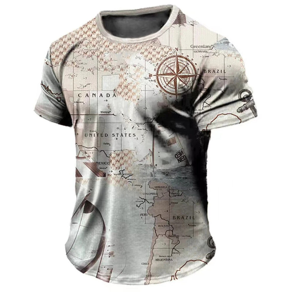 Lässiges Herren-T-Shirt mit Rundhalsausschnitt – Jetzt im 1+1 GRATIS Aktionsangebot!