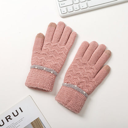 Modische Strickhandschuhe für Damen, um im Winter warm zu bleiben