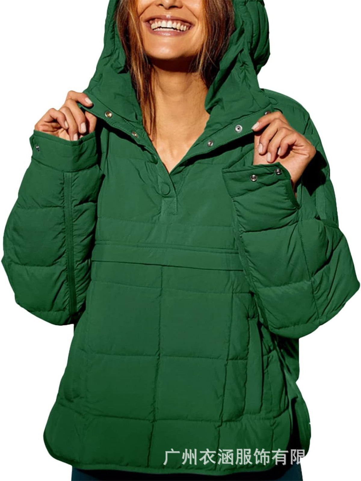 Warme Hoodie Daunenjacke Damen