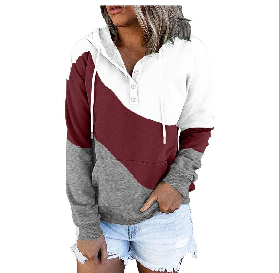 Bedruckter lässiger Hoodie-Mantel für Damen