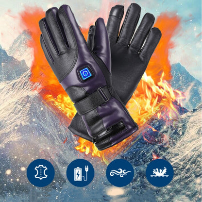 Beheizbare Motorradhandschuhe aus Leder – Vollfinger, wasserdicht