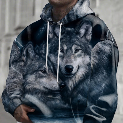 Herren Hoodie aus Fleece-Stoff mit Kapuze