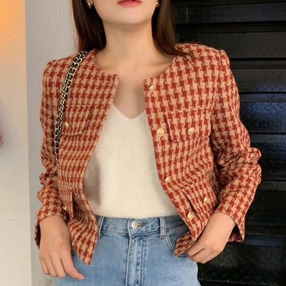 Tartan-Kurzjacke für Damen