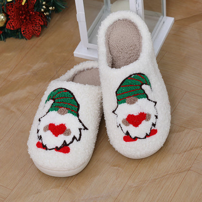 Niedlichen Cartoon Weihnachtsmann Hausschuhe Paar Indoor Boden Schlafzimmer Slipper Weihnachten warme Schuhe Frauen Männer