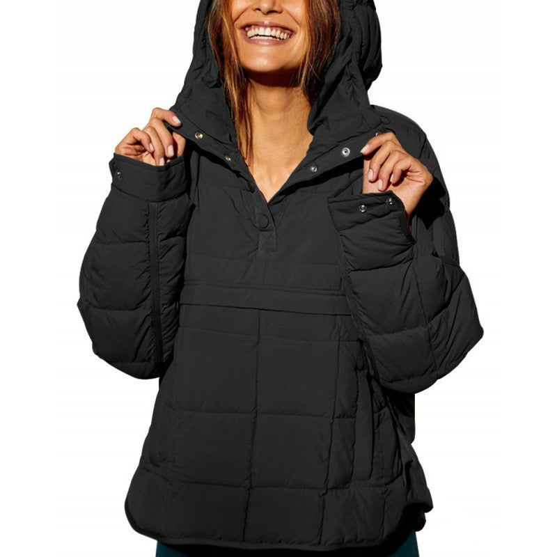 Warme Hoodie Daunenjacke Damen