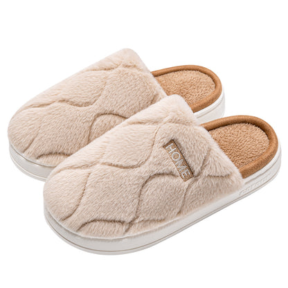Plüsch Hausschuhe Winter Für Frauen Innen Boden Schlafzimmer Home Slipper Warme Feste Haus Schuhe Männer Paar