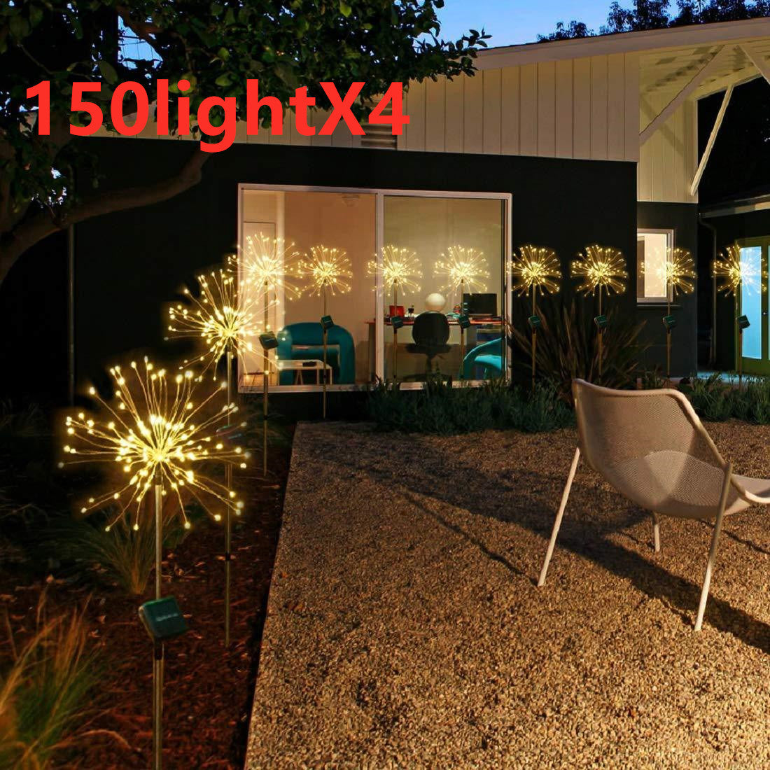 Neue Erdungsstecker Solar Feuerwerk Licht LED Lichterkette Kupferdraht Outdoor Garten Dekoration Sterne Lichter Weihnachtsbeleuchtung