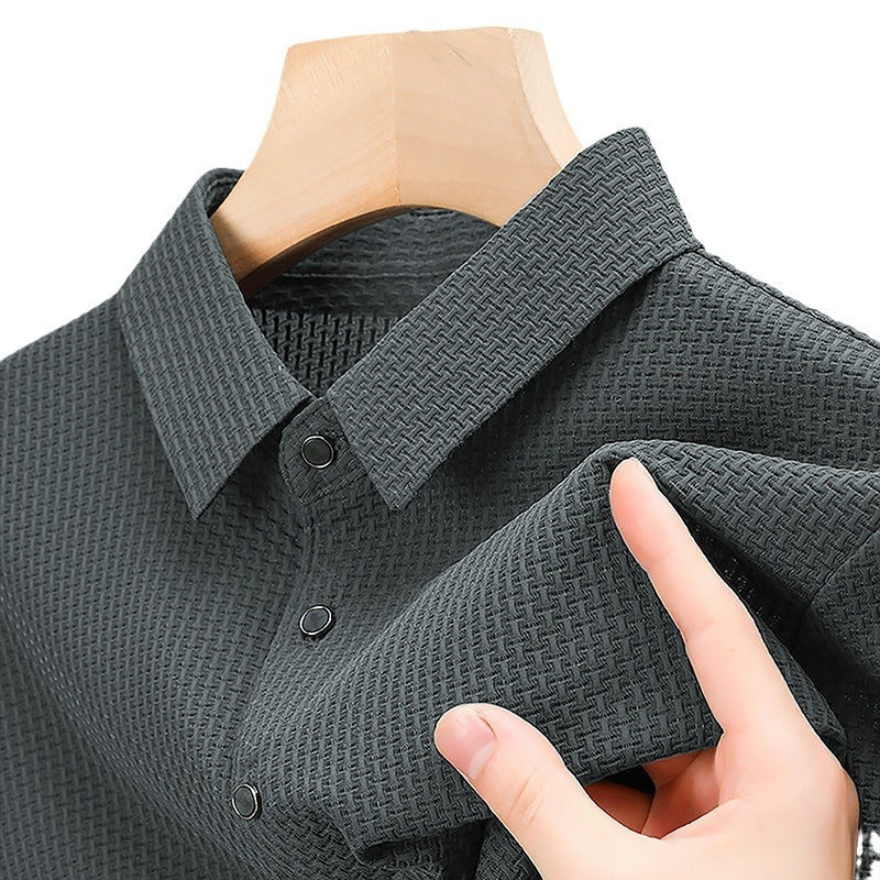 Leichtes Herren-Oberteil mit asymmetrischem Design – Atmungsaktiv & Business-Lässig (1+1 Gratis)