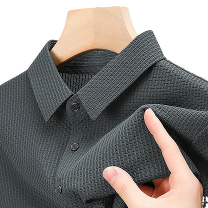 Leichtes Herren-Oberteil mit asymmetrischem Design – Atmungsaktiv & Business-Lässig (1+1 Gratis)