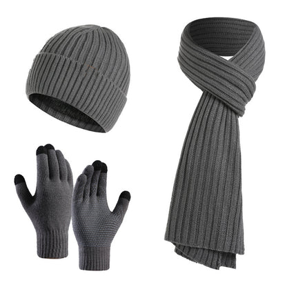 Winter Strick-Set 3-teilig – Mütze, Schal & Handschuhe, Unisex