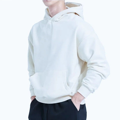 Herren Hoodie mit überschnittenen Schultern und Fleecefutter
