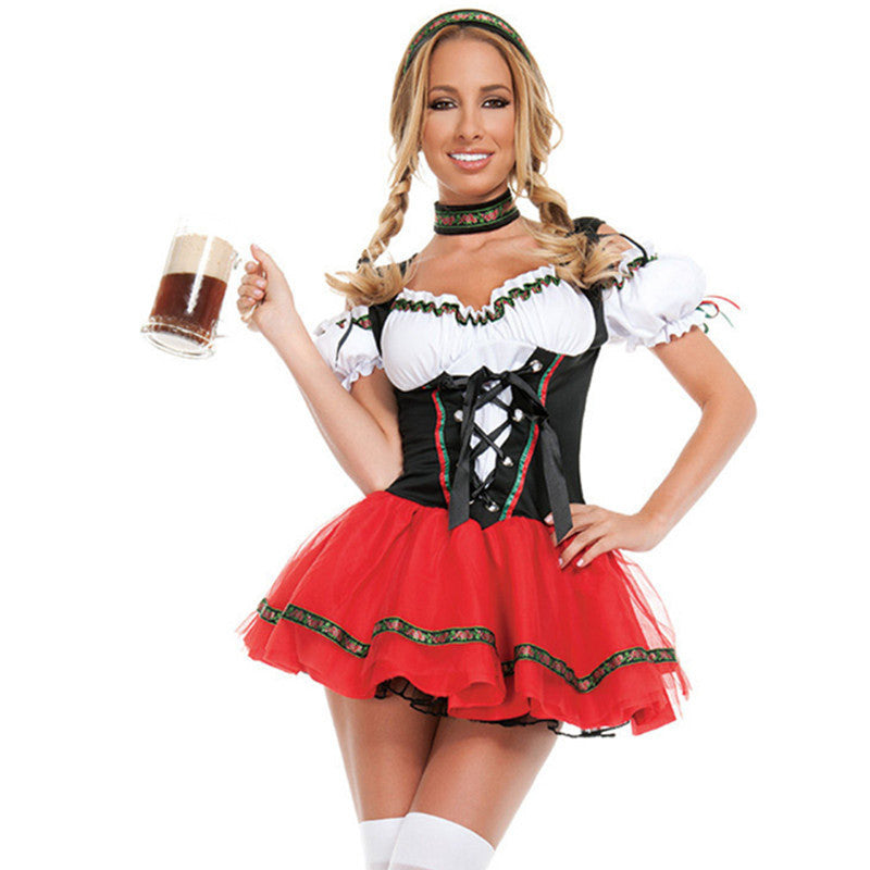 Oktoberfest Dirndl Maid Kostüm mit Schürze – Anna