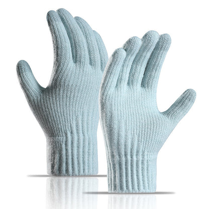 Winter-Fleece-gefütterte, gepolsterte, warmhaltende Strickhandschuhe für Damen