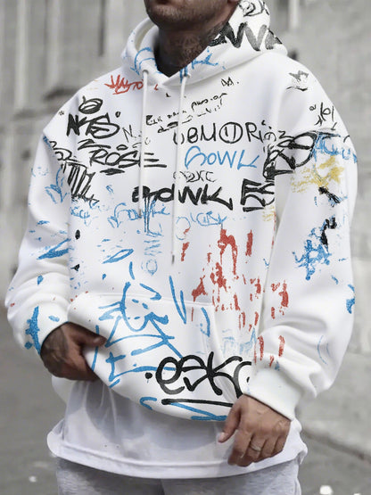 Herren Hoodie aus Fleece-Stoff mit Kapuze