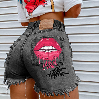 Modische zerrissene Jeansshorts für Damen