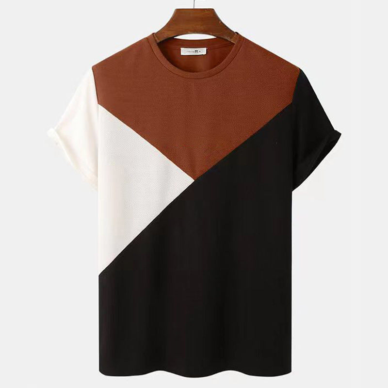 Kurzarm Mesh-Shirt mit 3D-Streifenprint – Locker geschnittenes Sommeroberteil (1+1 Gratis)